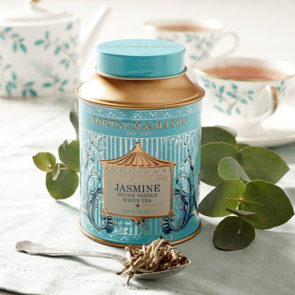Fortnum & Mason Jasmine Silver Needle 50g Loose Leaf Empty Tea Storage Tin